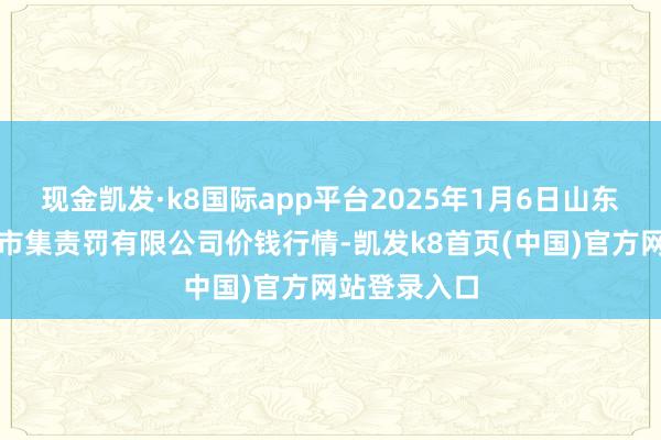 现金凯发·k8国际app平台2025年1月6日山东喜地农居品市集责罚有限公司价钱行情-凯发k8首页(中国)官方网站登录入口