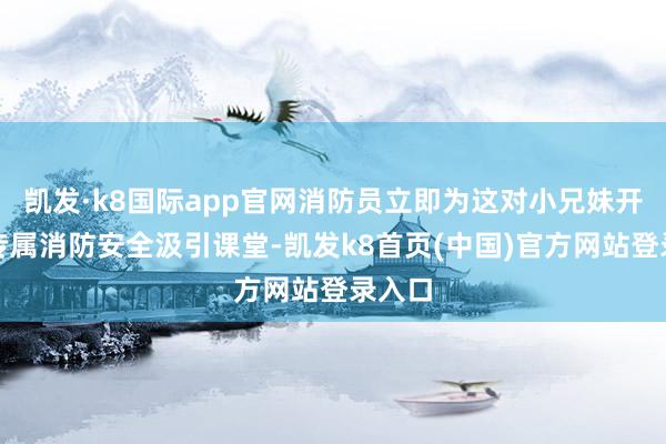 凯发·k8国际app官网消防员立即为这对小兄妹开设了专属消防安全汲引课堂-凯发k8首页(中国)官方网站登录入口