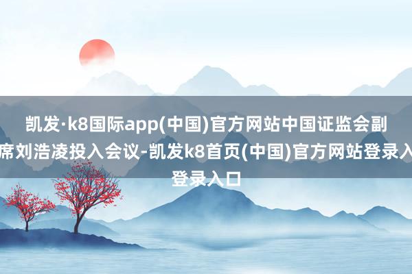 凯发·k8国际app(中国)官方网站中国证监会副主席刘浩凌投入会议-凯发k8首页(中国)官方网站登录入口